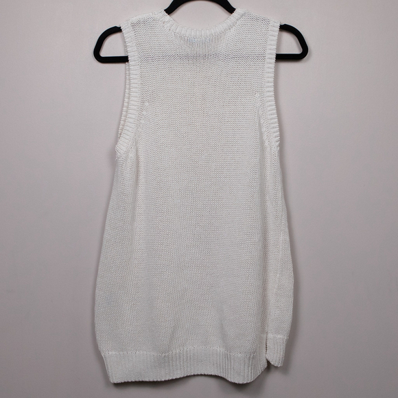 J. McLaughlin Alto white sleeveless sweater knit top-L - Picture 4 of 4